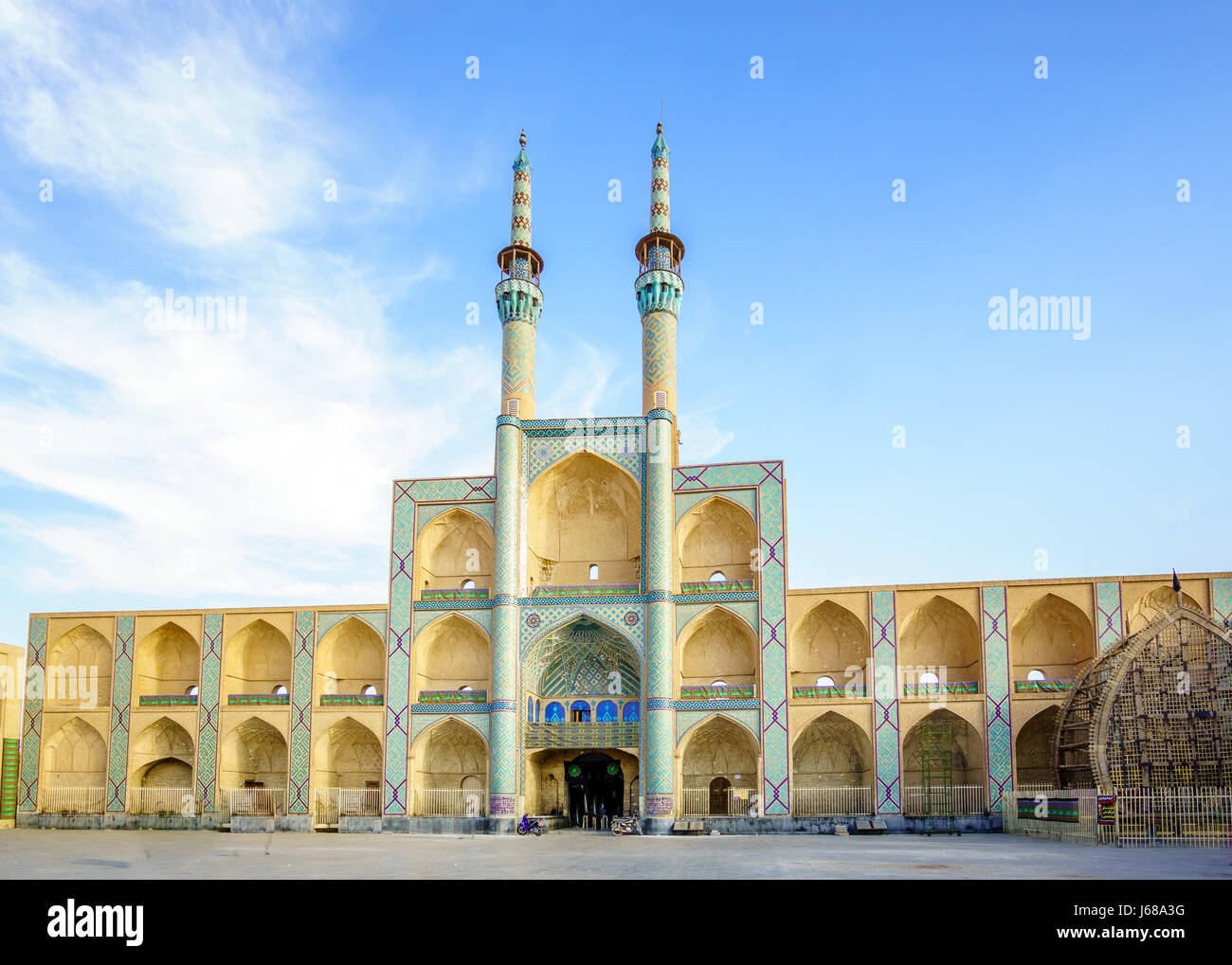 Blick auf Amir Chakhmaq Moschee-Komplex in Yazd, Iran Stockfoto