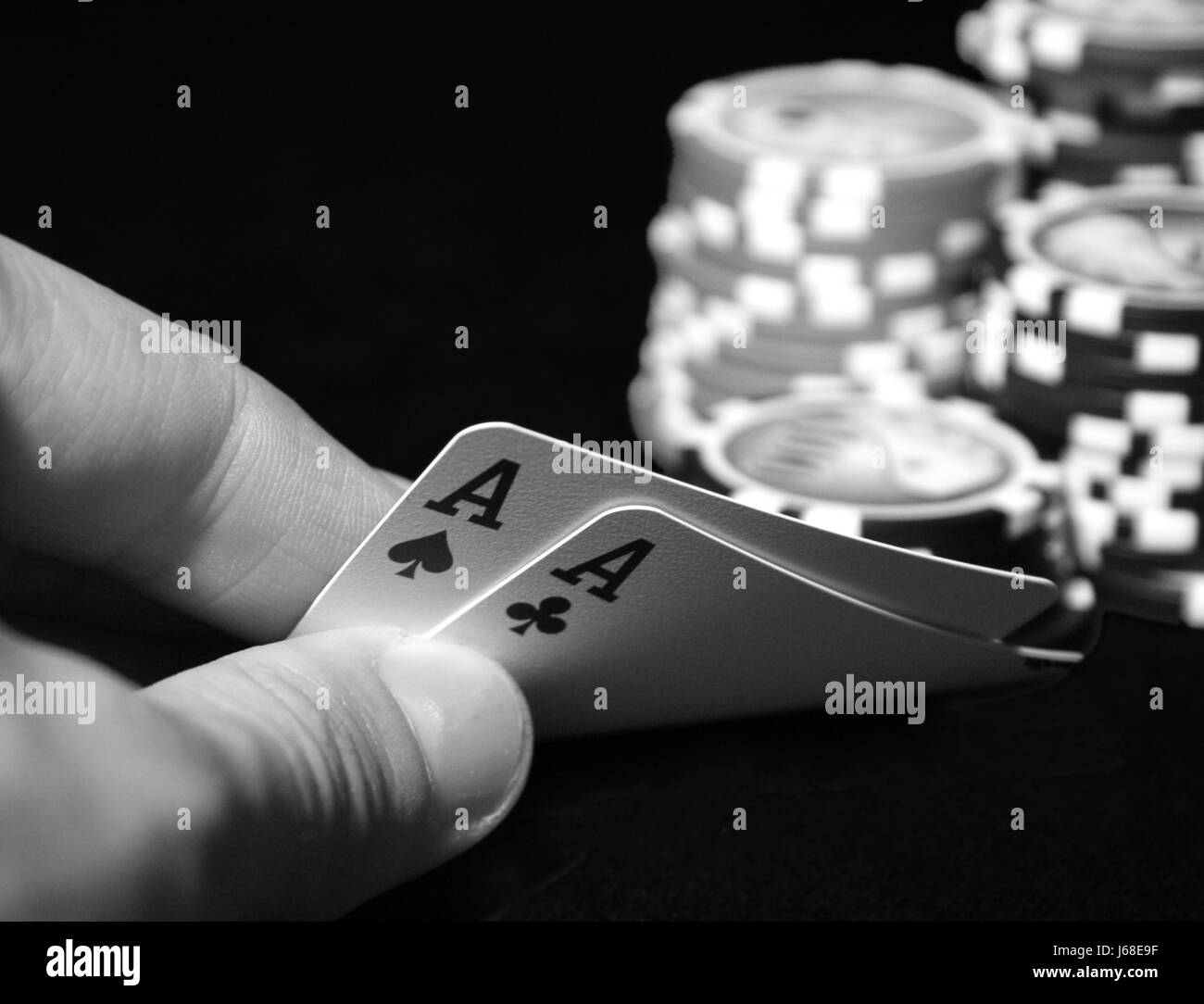 Game-Turnier spielen, spielt gespielte Glücksspiel Glücksspiele Asse Glück Stockfoto
