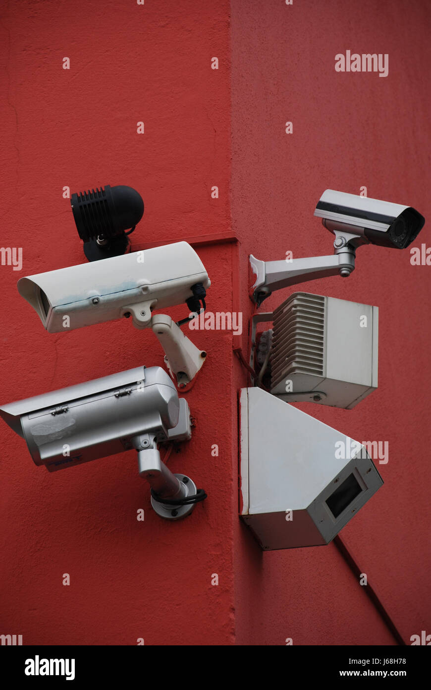 Foto Kamera Überwachung Stand Videokamera Sicherheit Sicherheit private überprüfen Stockfoto