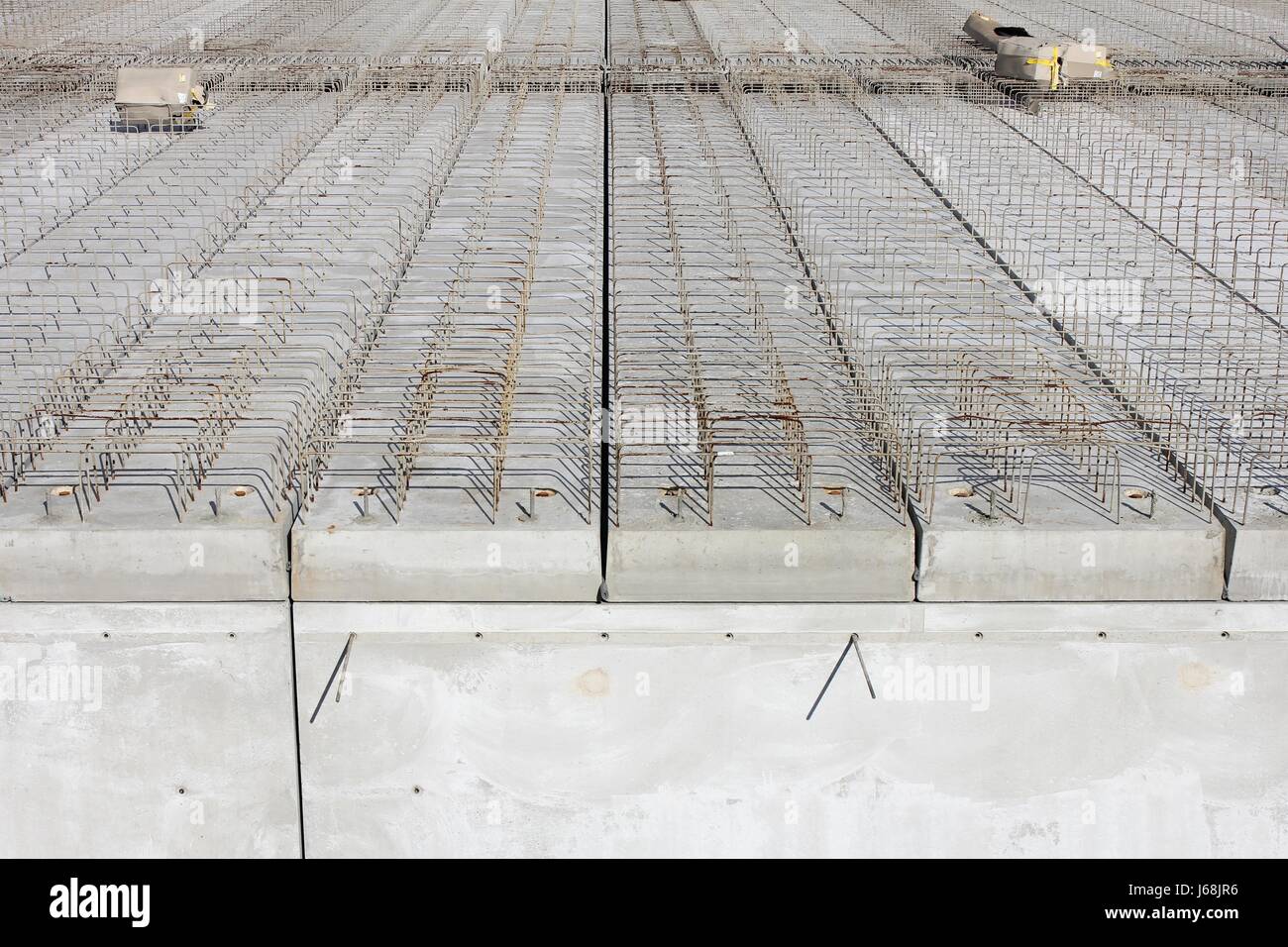 Betonwerk auf Baustelle Stockfoto