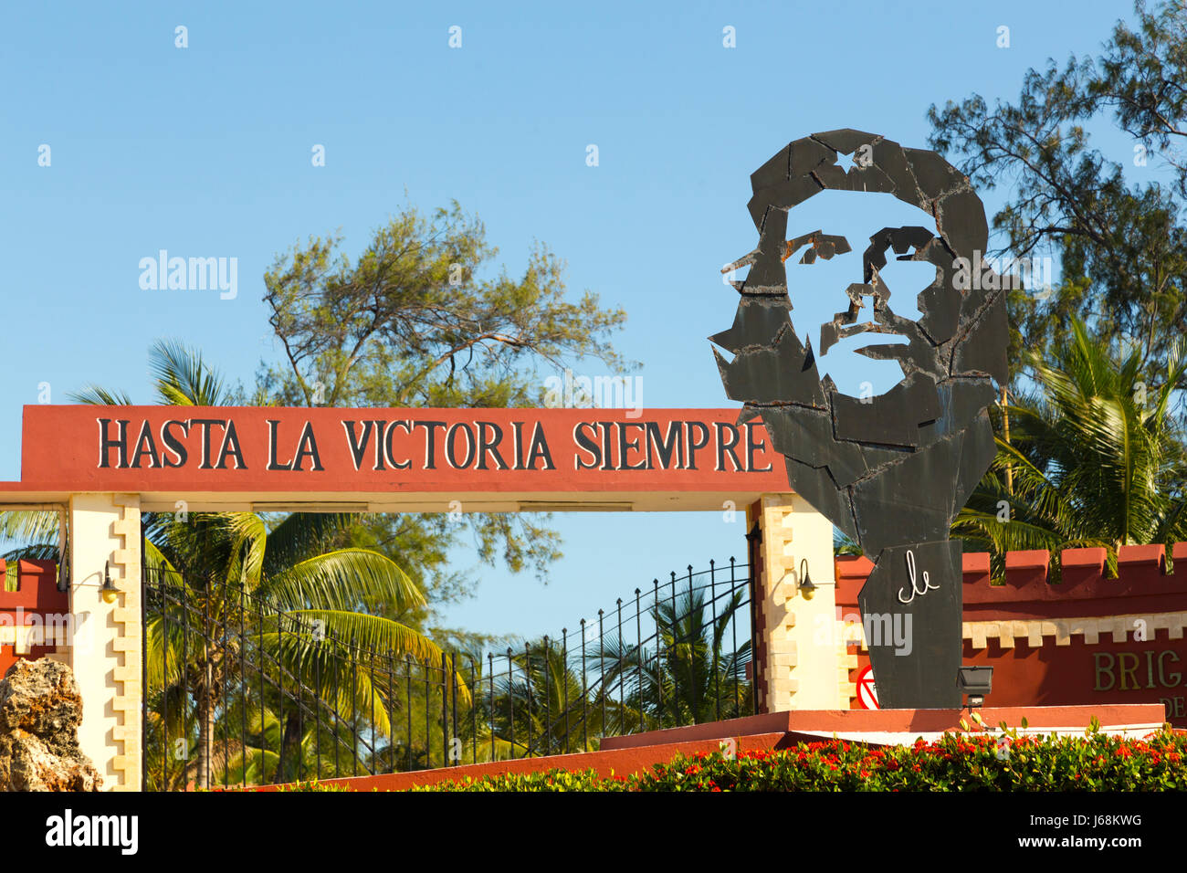 Zeichen von Che Guevara in Havanna, Kuba Stockfoto