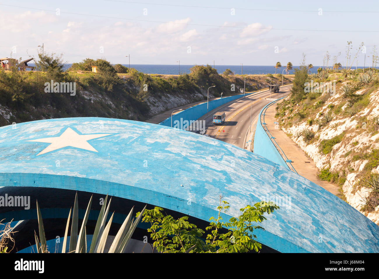 Weg zum Leuchtturm in Havanna, Kuba Stockfoto