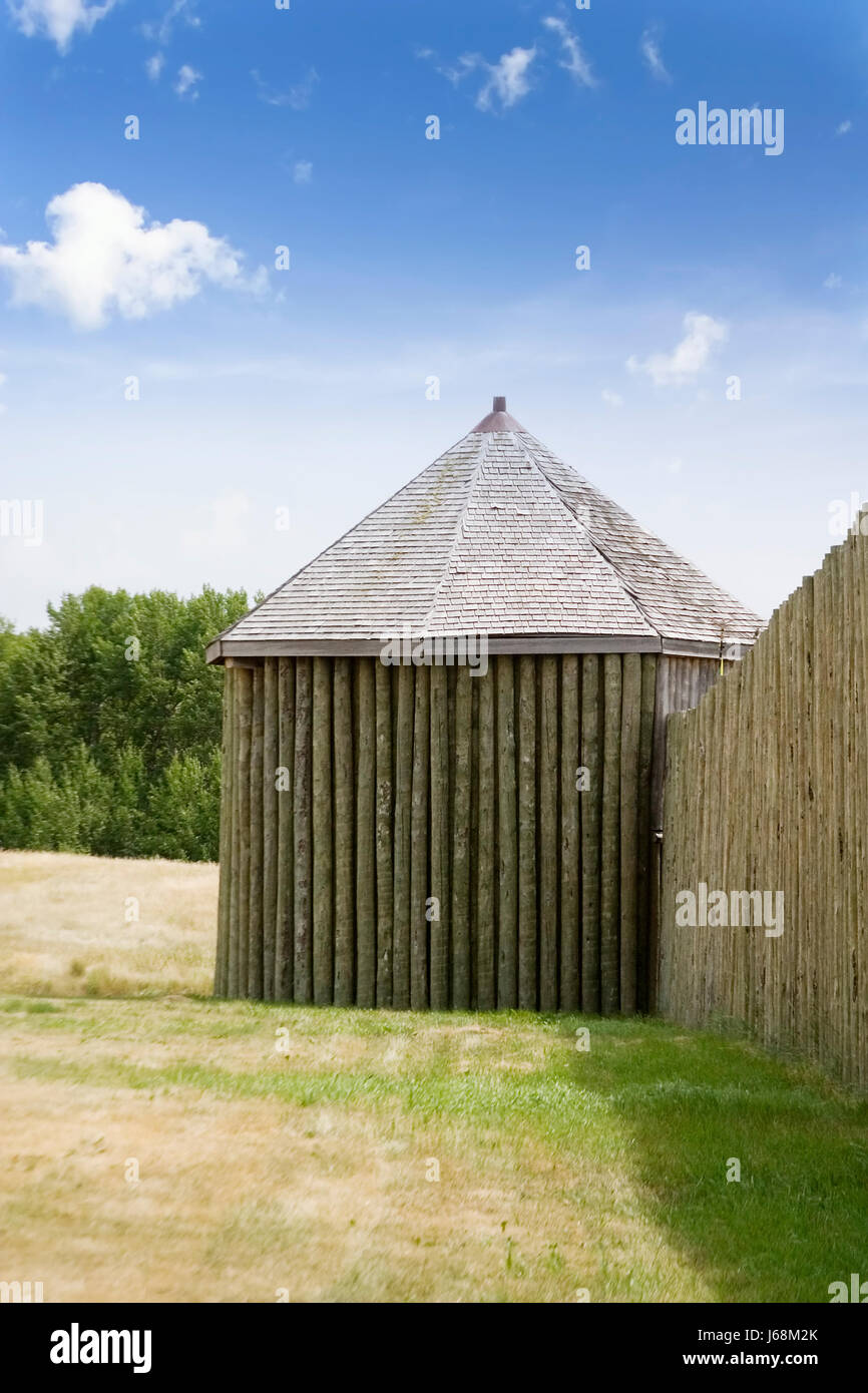 Mode Hill Park Antik Vintage Turmwand Fuß gebürtige Kanada Festung pole Stockfoto