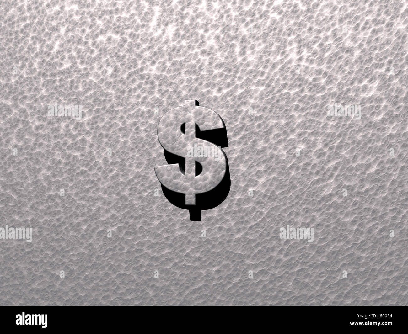 Zeichen signalisieren Dollar Dollar Währung Abbildung Metallrelief abstrakte Wirtschaft Stockfoto