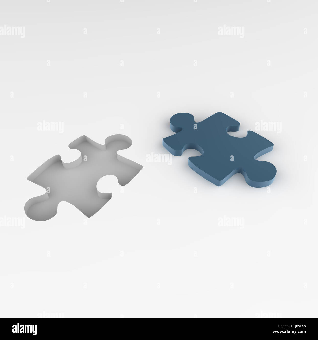 blaue Puzzleteil Stockfoto