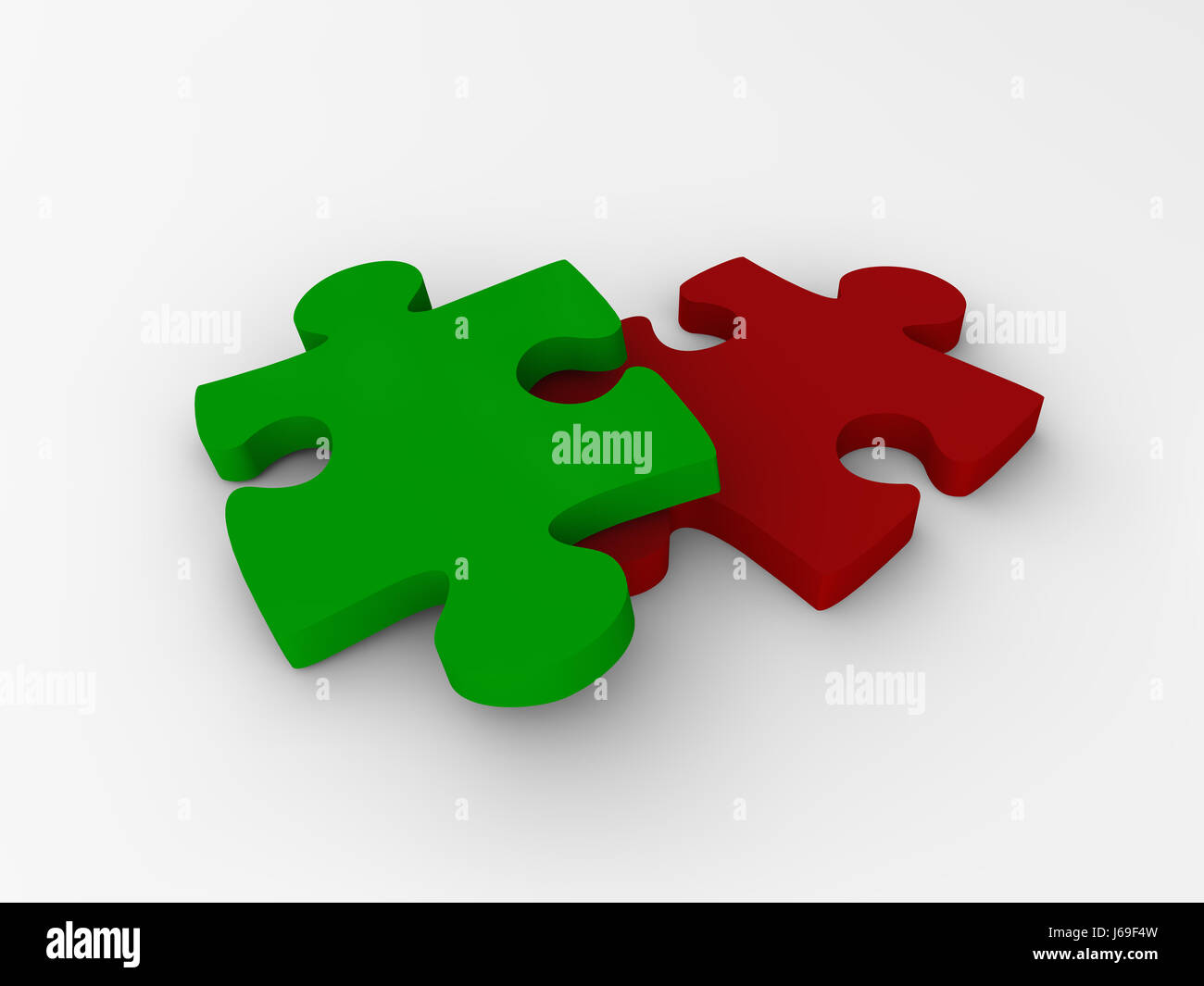 zwei Puzzle-Teile Stockfoto