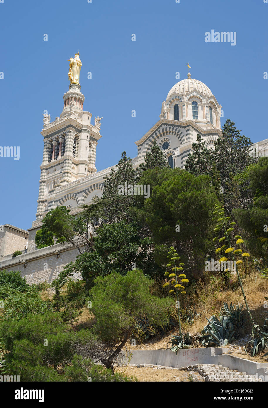 Notre Dame De La Garde in marseille Stockfoto