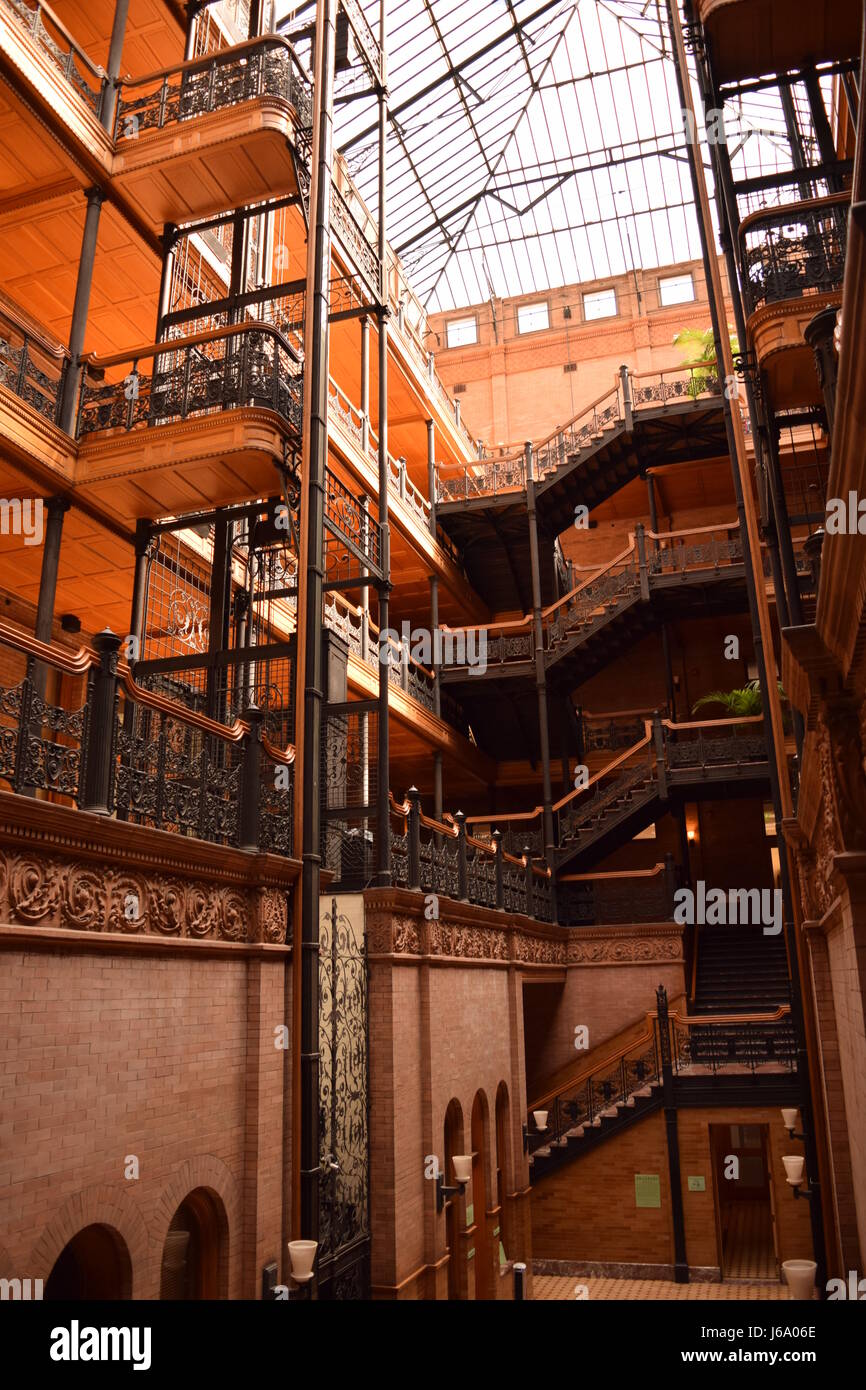 Bradbury Building in der Innenstadt von Los Angeles Stockfoto