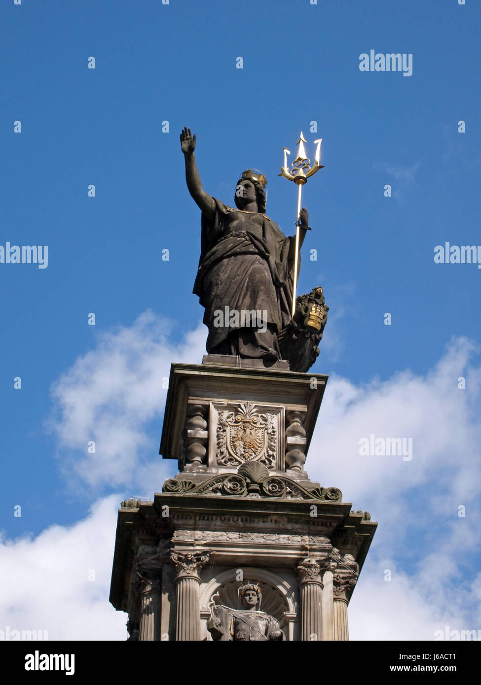 Hamburg-Metropole Hamburg quadratische Brunnen Norddeutschland Hansa hansaplatz Stockfoto