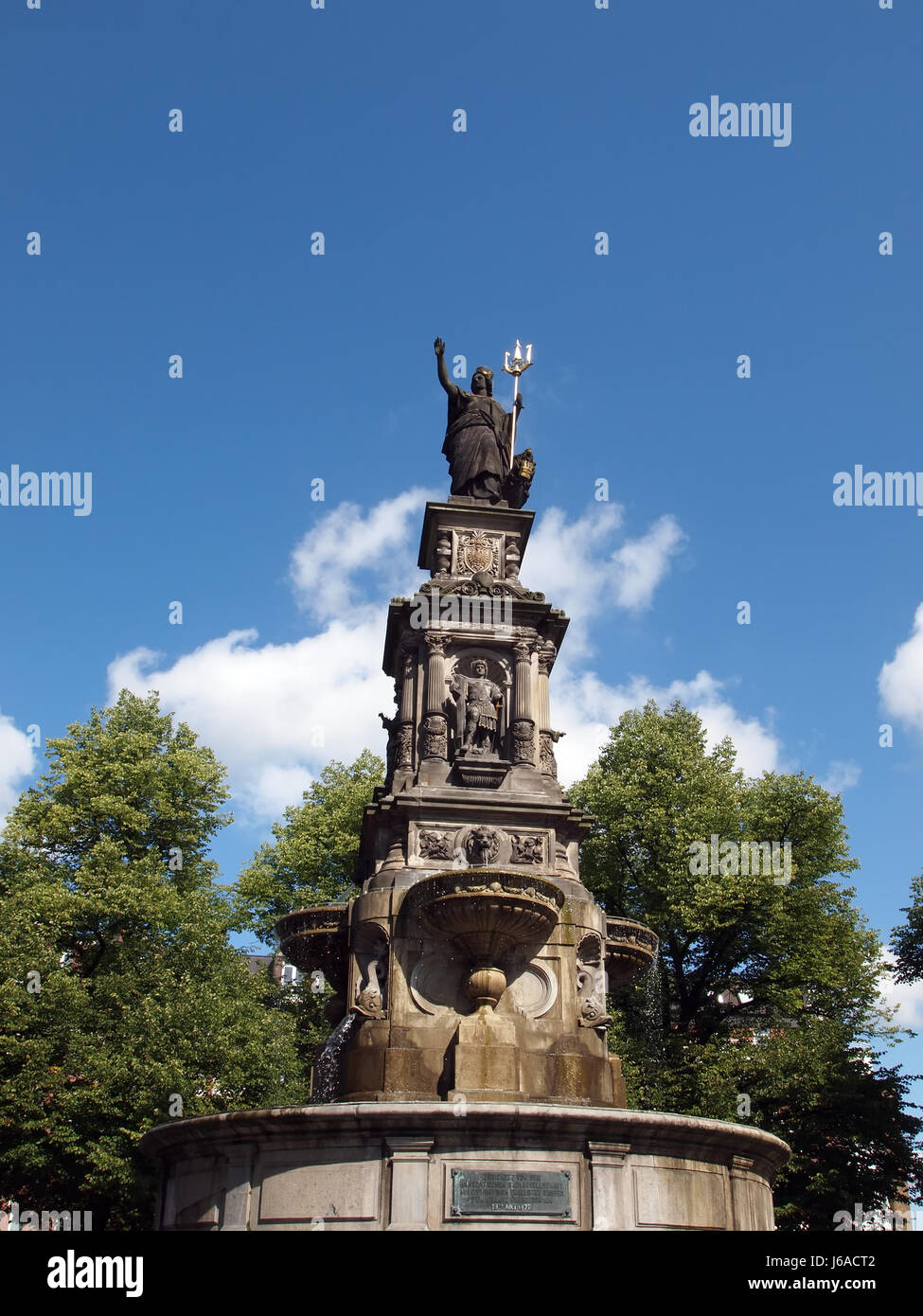 Hamburg-Metropole Hamburg quadratische Brunnen Norddeutschland Hansa hansaplatz Stockfoto