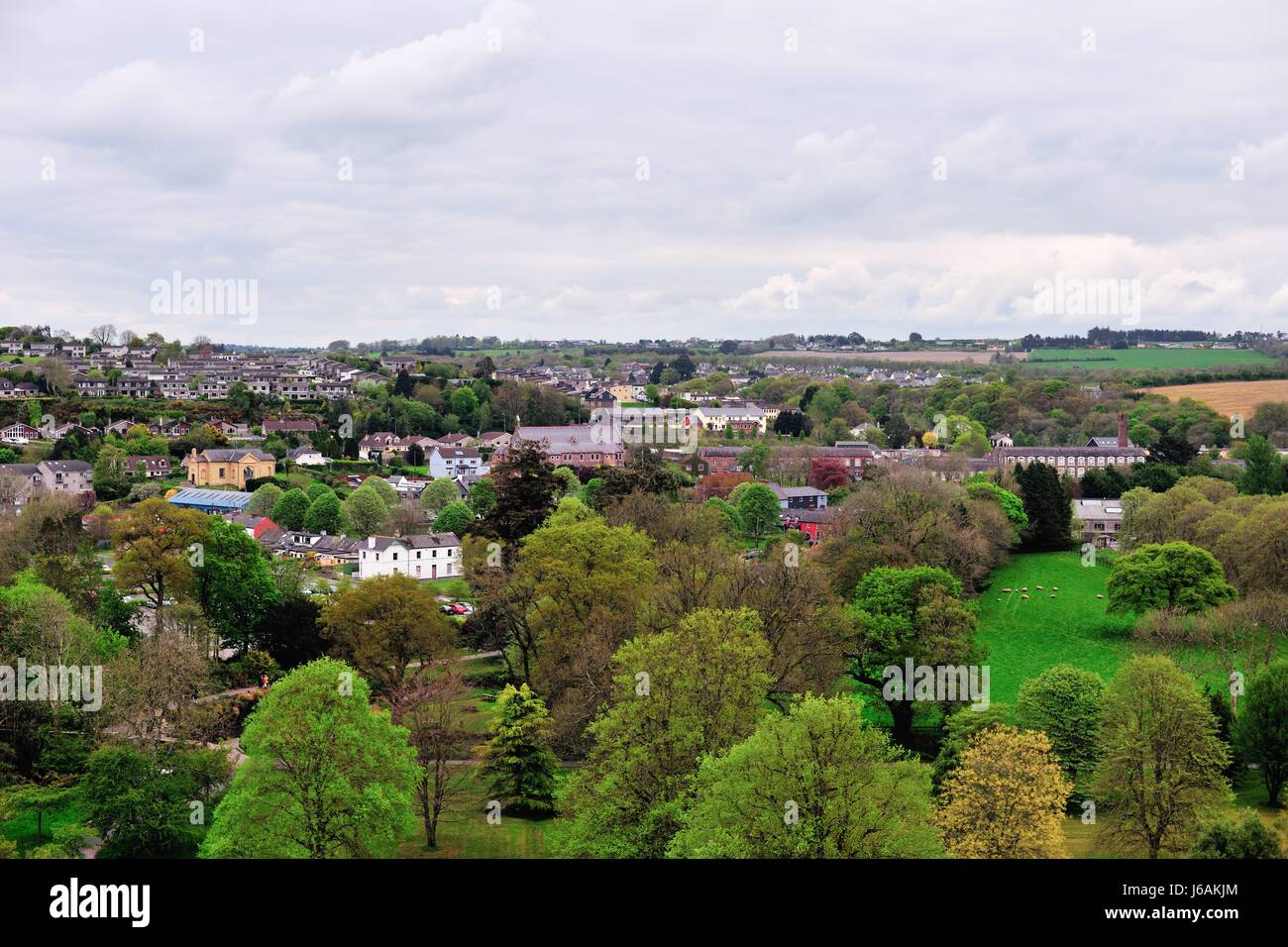 Panoramablick von Blarney in County Cork, Irland. Stockfoto
