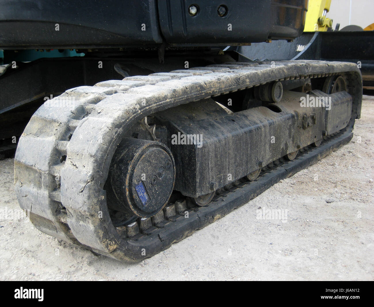 Profil Bagger Raupe Nutzfahrzeug Verarbeitung Maschine Profil Details Stockfoto