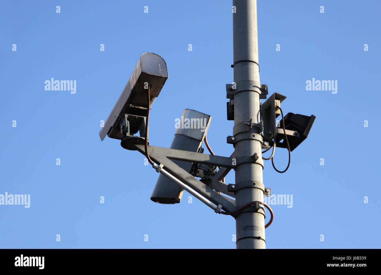 Check Überwachung Videokamera Scheck Überwachung bestimmter speichern Delinquenz gesichert Stockfoto