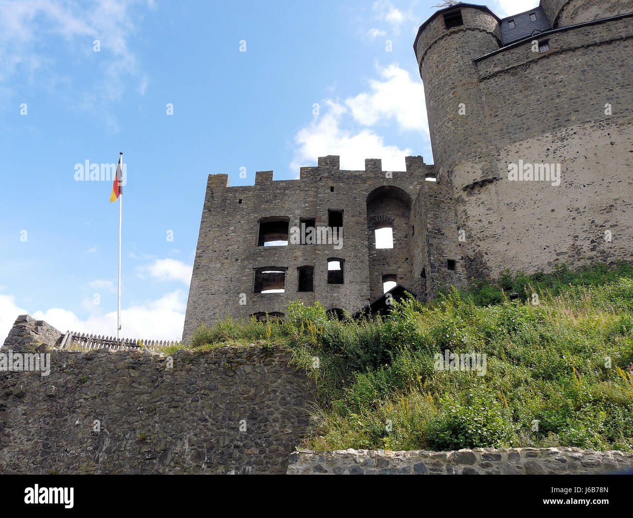 Turm Ruine Festung Schloss Burg Turm historischen Bruchstein Kuppel ...