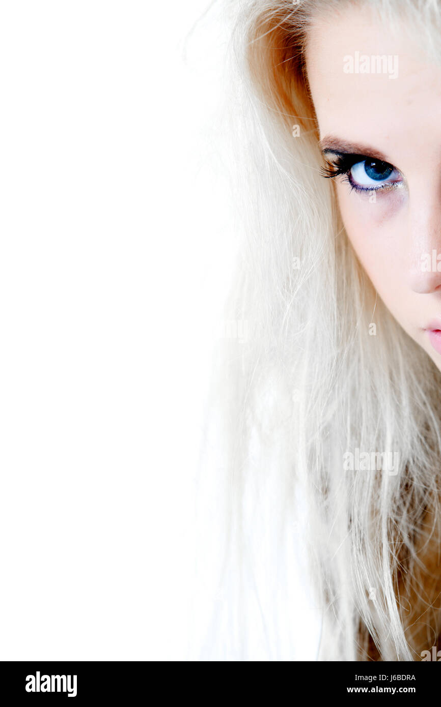 Frau Mode leer europäischen kaukasischen Kosmetik Schönheit Pflege Perücke schön Stockfoto