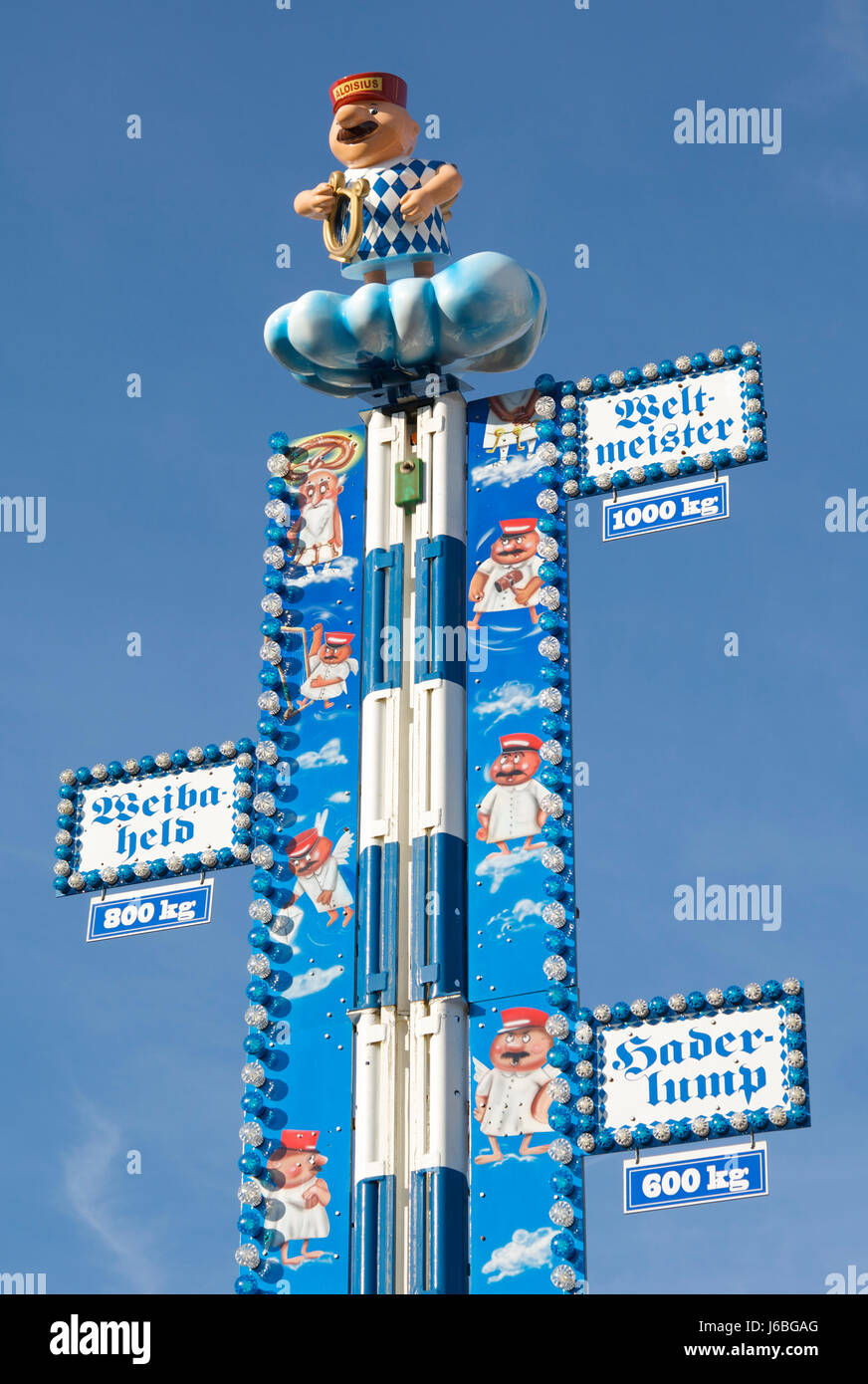 Folk Festival München Tradition Oktoberfest Ehrgeiz Rivalität Stärke training Stockfoto
