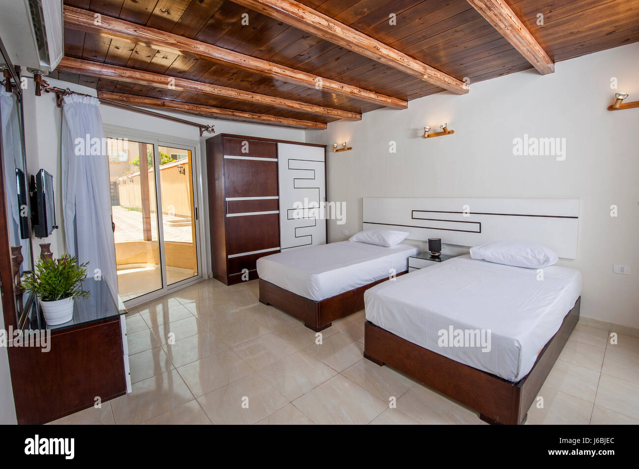 Interior Design Einrichtung Einrichtung von Luxus zeigen home Schlafzimmer mit Möbeln Stockfoto