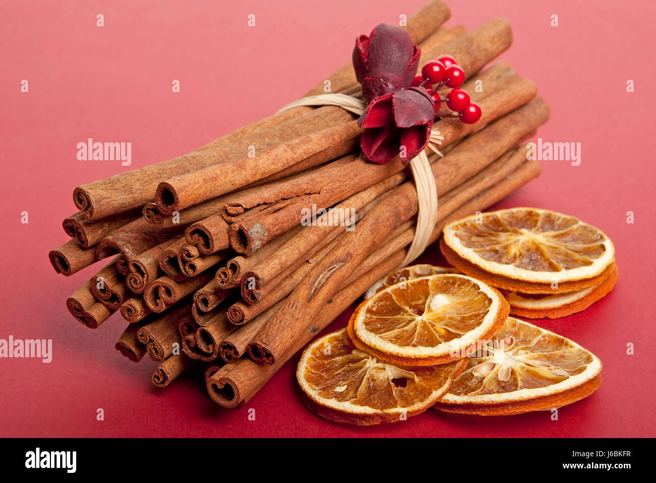 Orange-Zimt-stick Weihnachten Weihnachten Weihnachtsfeier Advent Schmuck Schmuck Stockfoto