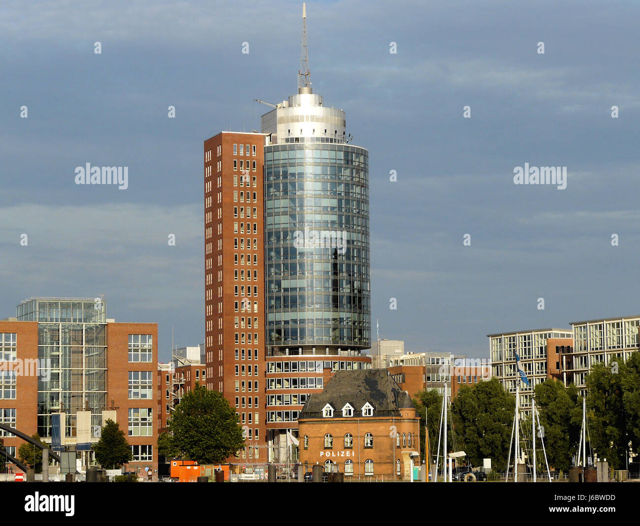 Turm moderne moderne Hamburg Stil der architektonischen Konstruktion Architektur Stockfoto