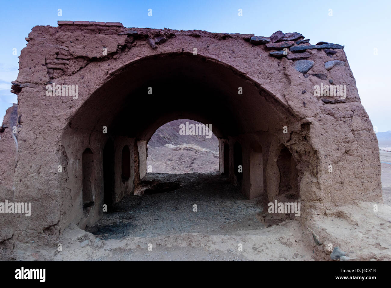 IRAN YAZD Turm des Schweigens und des Dorfes Zoroaster Stockfoto