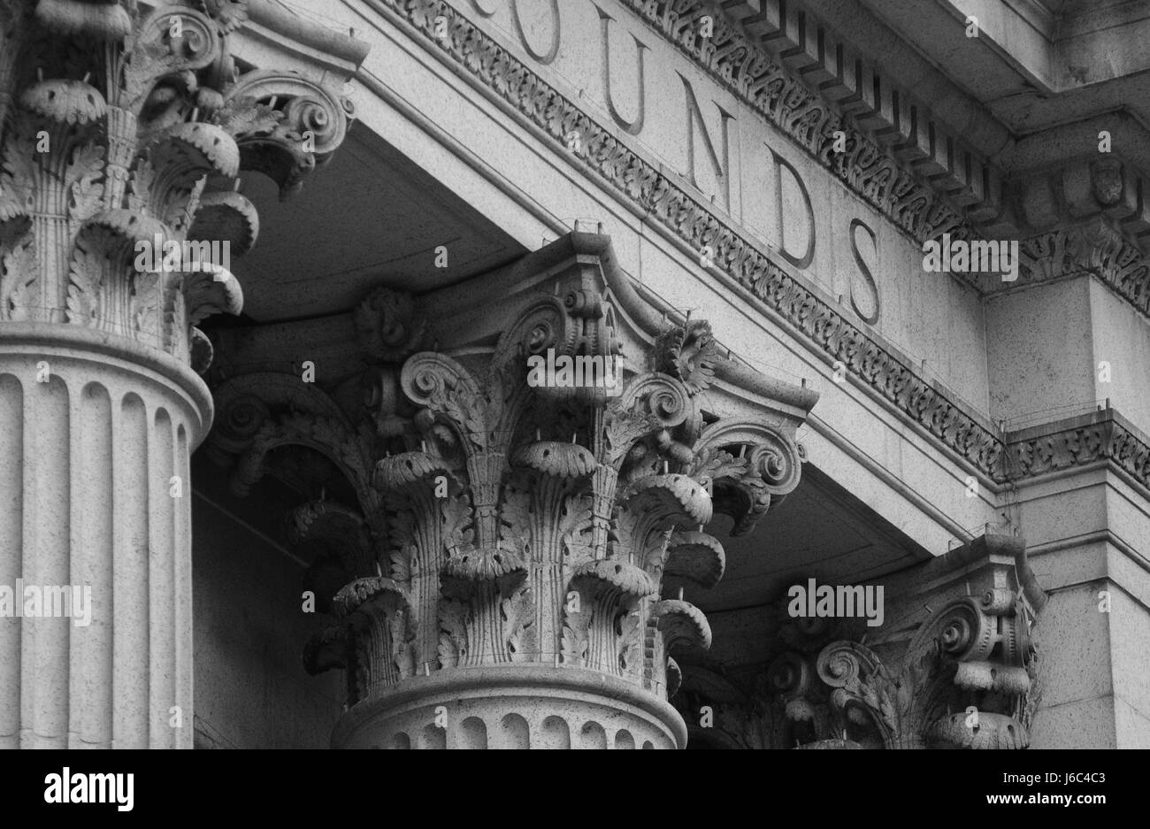 Bürogebäude architektonische detail große große enorme extrem leistungsfähige Stockfoto