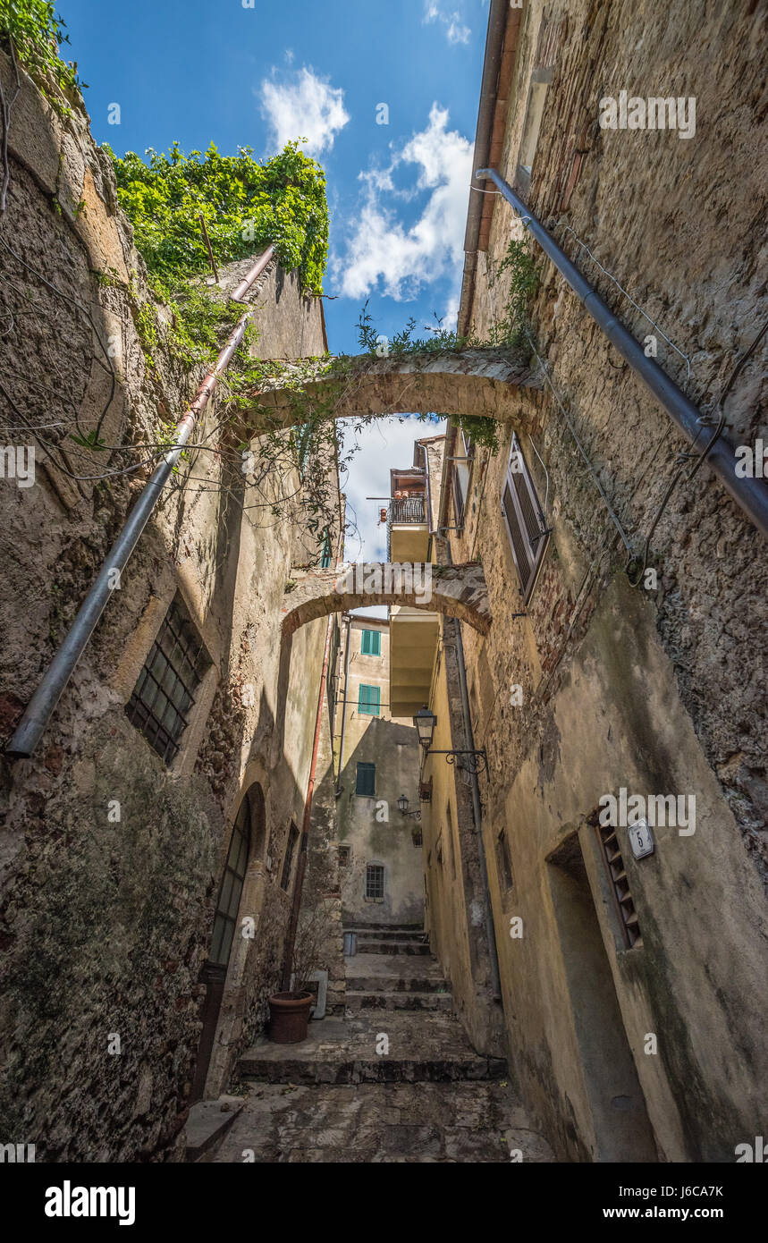 Capalbio, Italien - das historische Zentrum der mittelalterlichen Stadt in der Region Toskana, kulturell in der Renaissance sehr berühmt Stockfoto