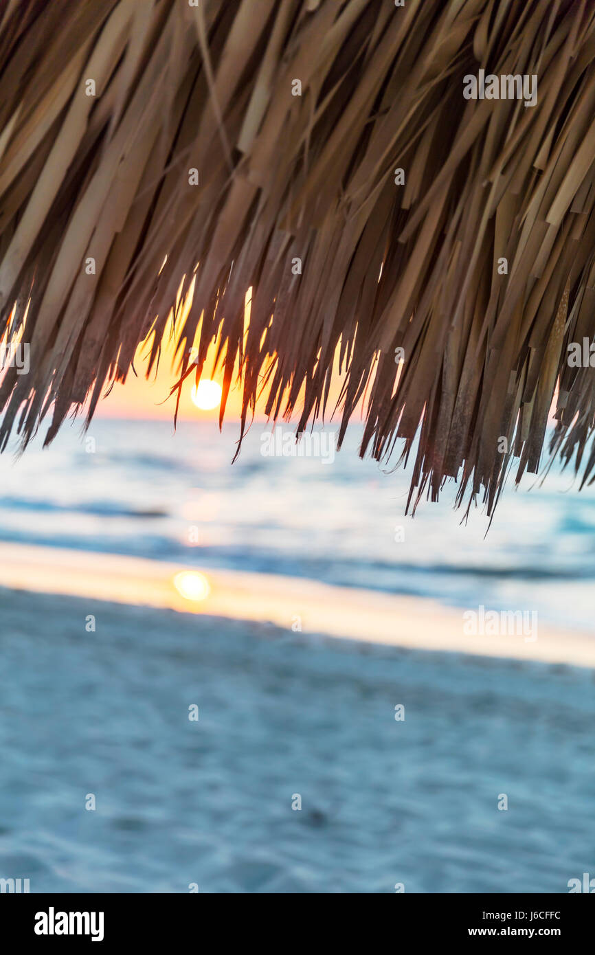 Kuba Strand, Varadero Kuba Strand, Strand von Varadero Kuba, kubanische Strand, Kuba Strände Varadero, Varadero Resort Kuba, kubanische Resorts, karibischer Sonnenuntergang Stockfoto