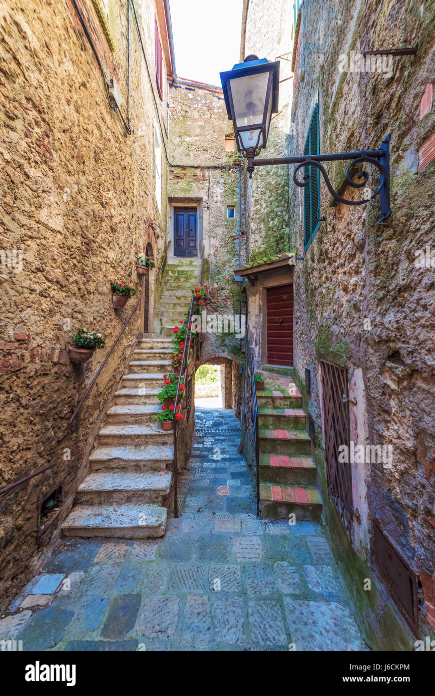 Capalbio, Italien - das historische Zentrum der mittelalterlichen Stadt in der Region Toskana, kulturell in der Renaissance sehr berühmt Stockfoto