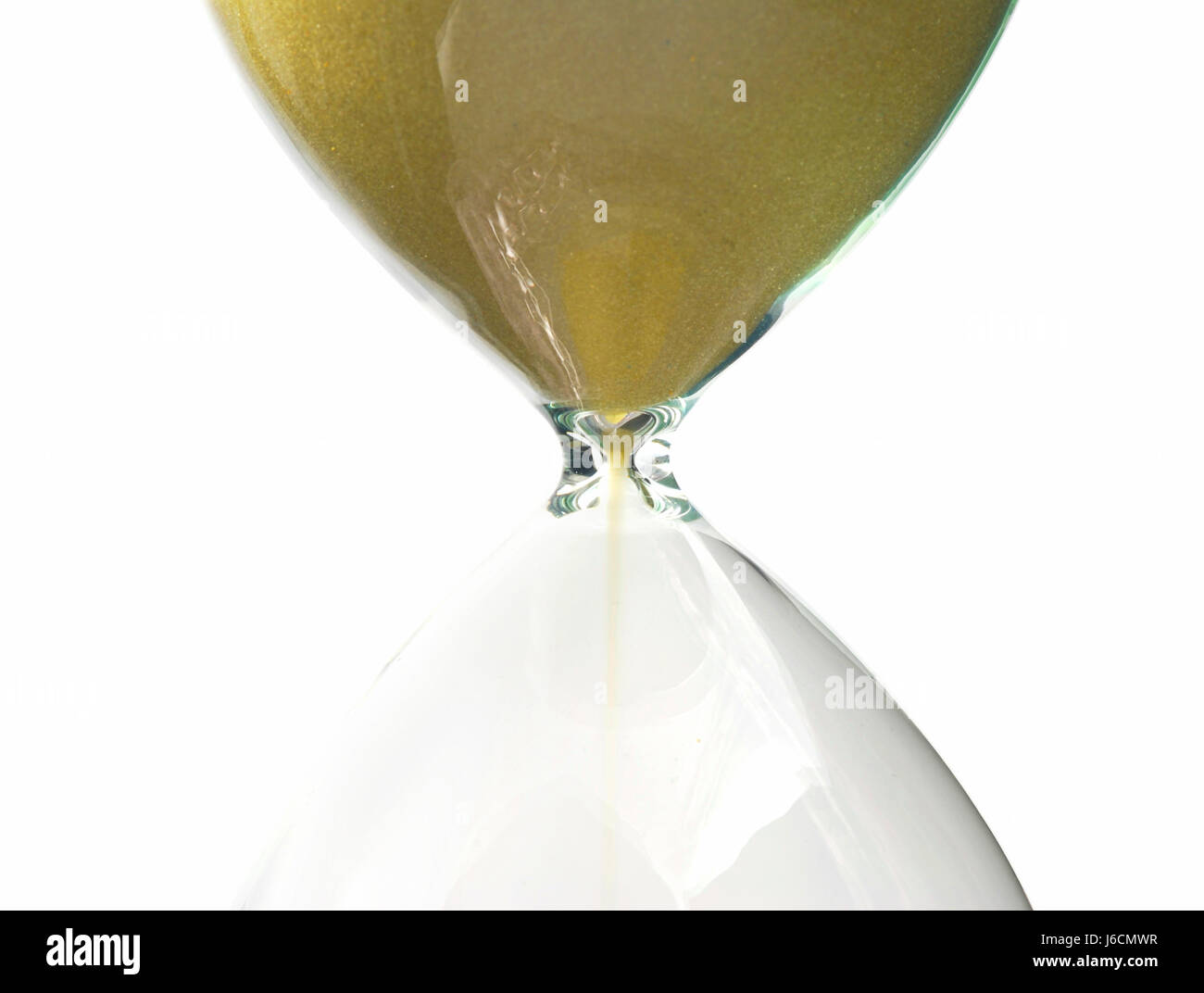 Glas Kelch Becher Detail isoliert gemessenen Motivationsdruck Maßnahme Uhr Datum Uhrzeit Stockfoto