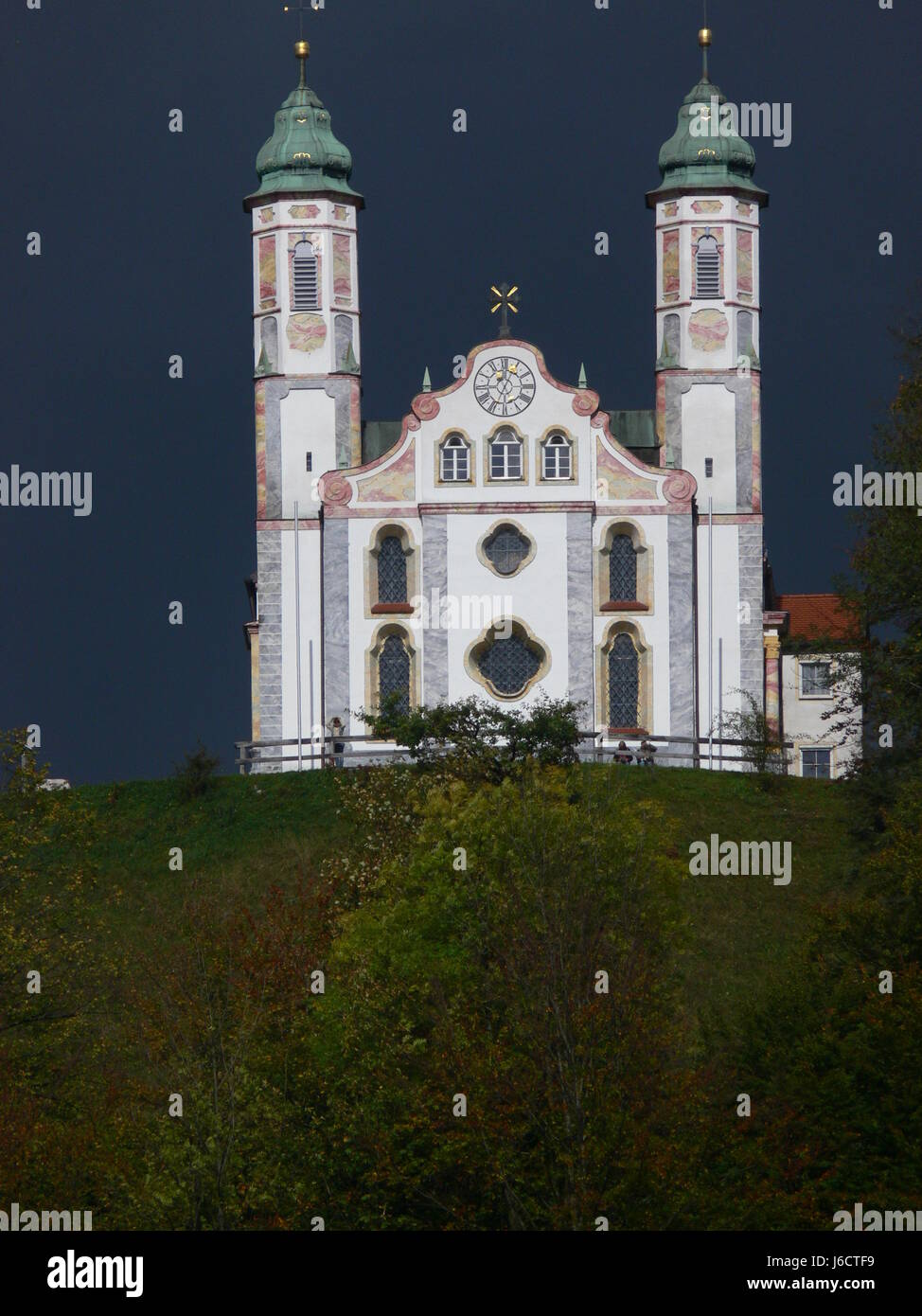 Kirche leer europäischen kaukasischen Lichtwirkung beleuchtet Wetter Bayern Stockfoto