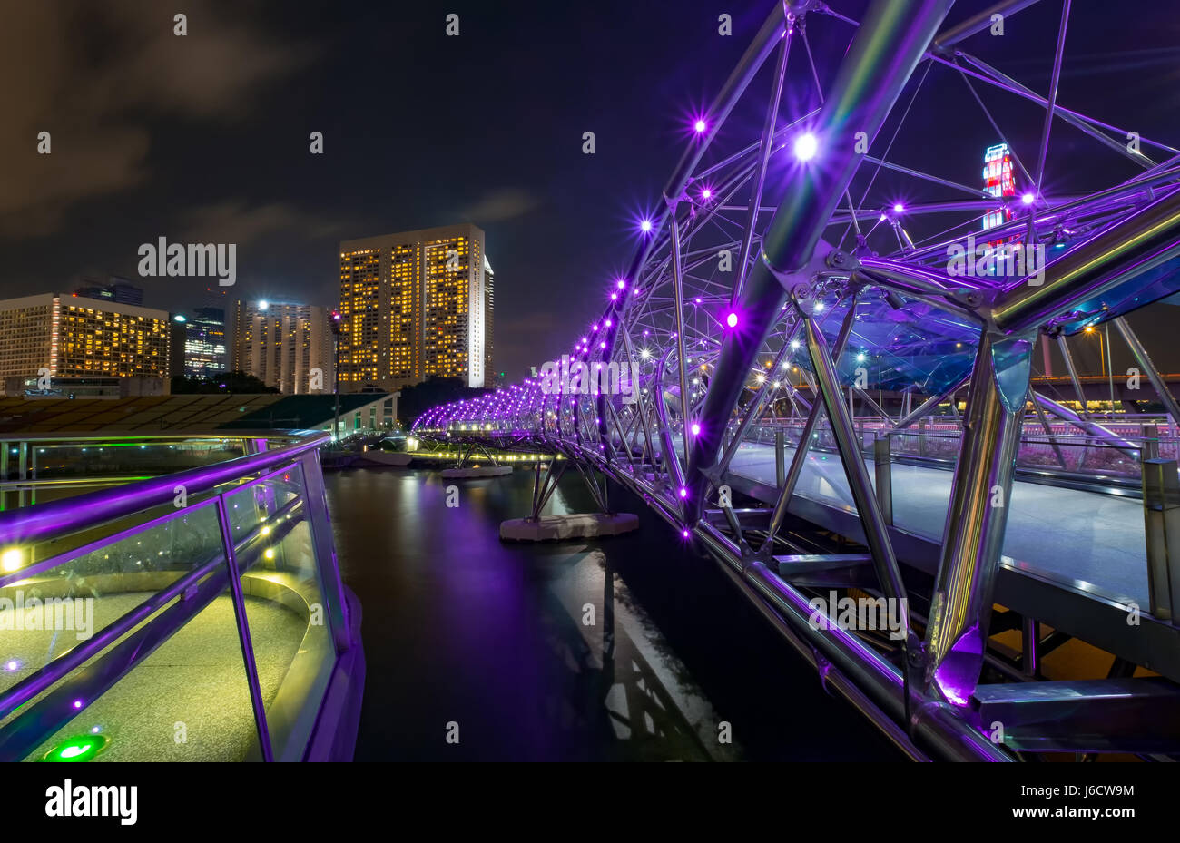 Singapur-Helix-Brücke Stockfoto