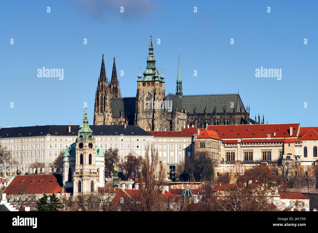 Denkmal Kathedrale Tourismus Prager Skyline Wahrzeichen Tschechische Turm schöne Stockfoto