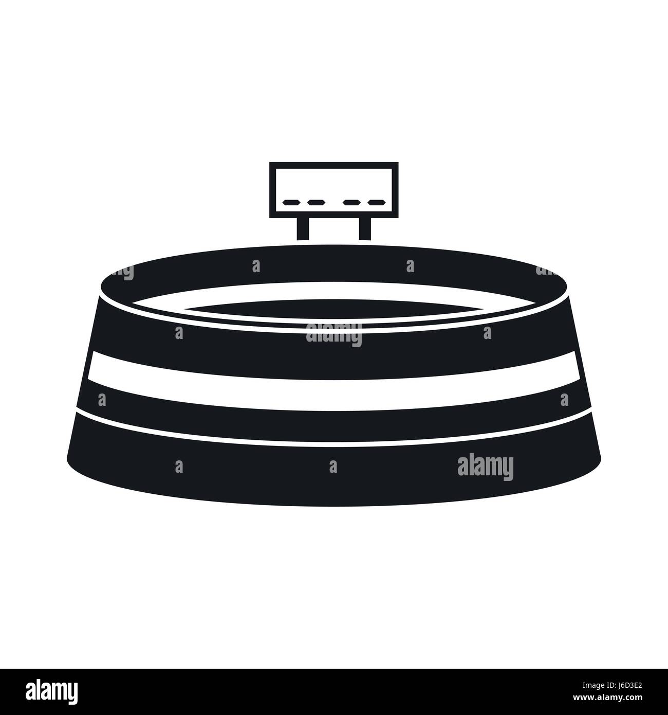 Stadion-Symbol im einfachen Stil Stock Vektor