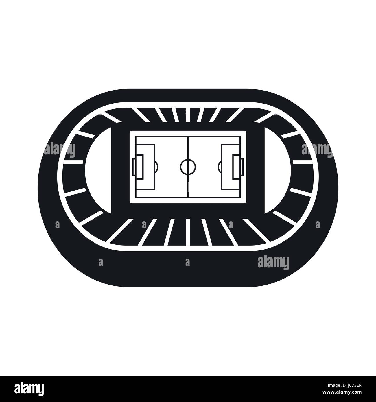 Stadion-Draufsicht-Symbol, einfachen Stil Stock Vektor