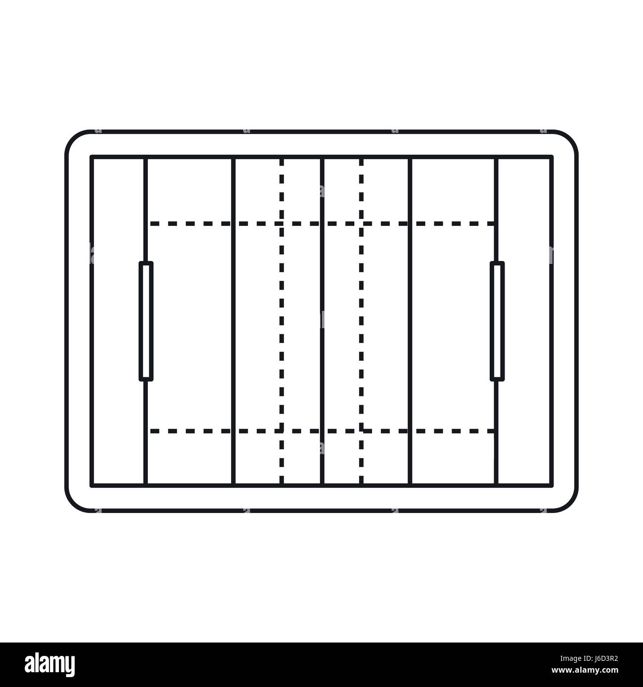 Rugby-Feld Symbol, Umriss-Stil Stock-Vektorgrafik - Alamy