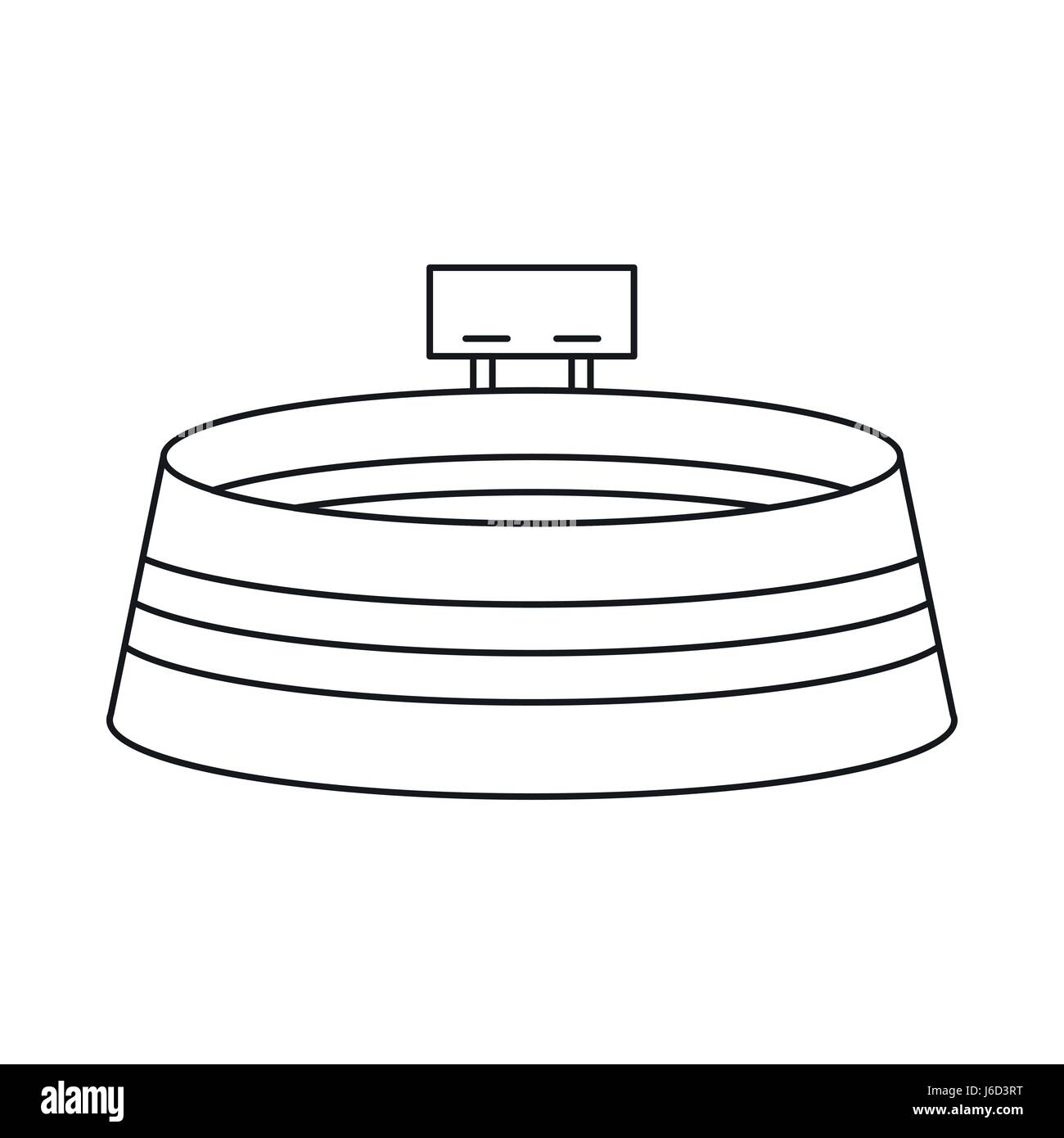 Stadion-Symbol im Umriss-Stil Stock Vektor