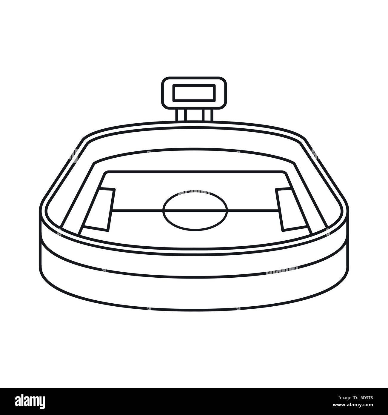 Stadion-Symbol im Umriss-Stil Stock Vektor
