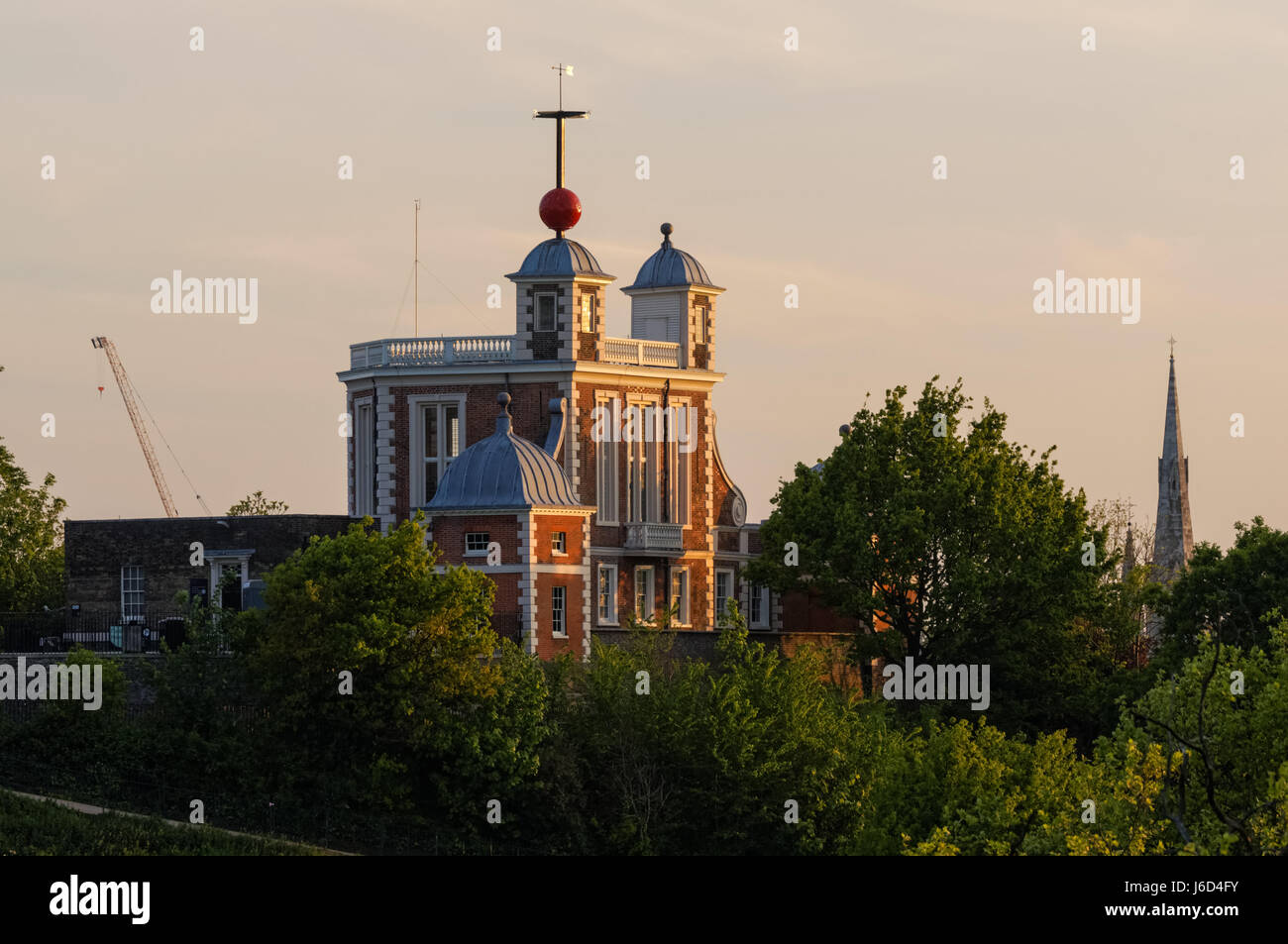 Das Royal Observatory im Greenwich Park, Flamsteed House, London, England, Vereinigtes Königreich, Großbritannien Stockfoto