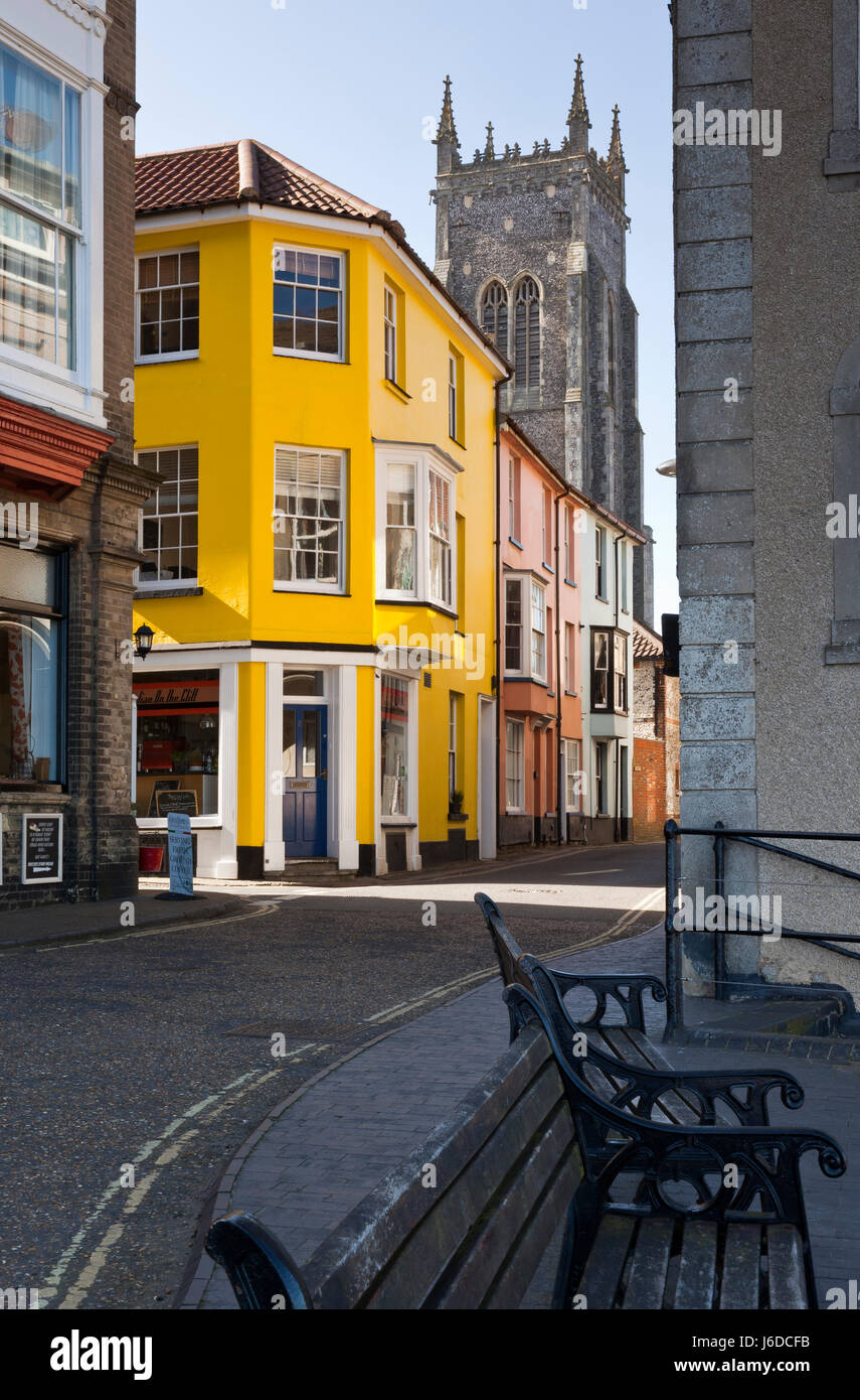 Zurück Straßen von Cromer, Norfolk, England, UK Stockfoto