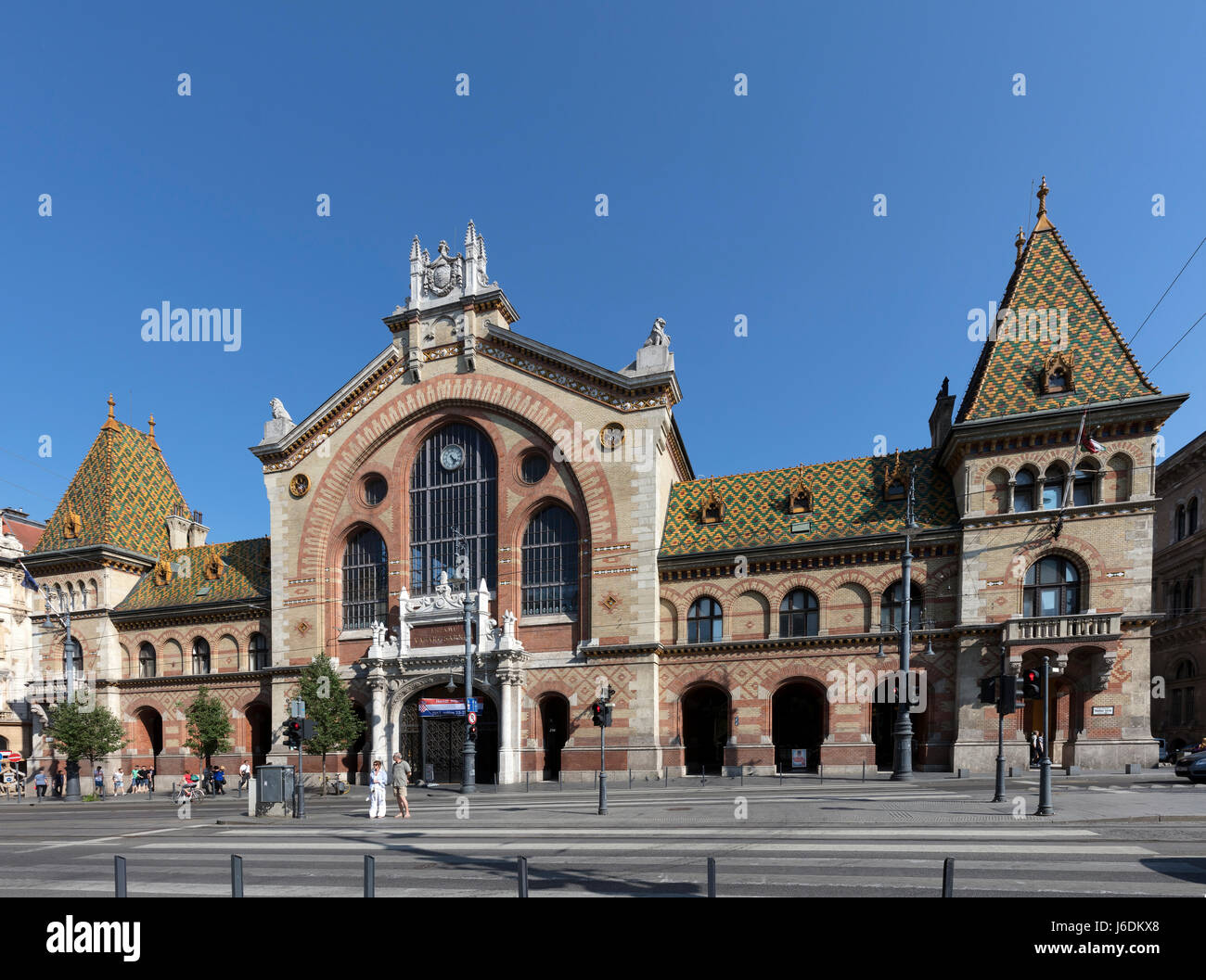 Stock Foto - zentrale Markthalle Budapest Ungarn. Entworfen von Gustav Eiffel in den späten 1800er Jahren Stockfoto