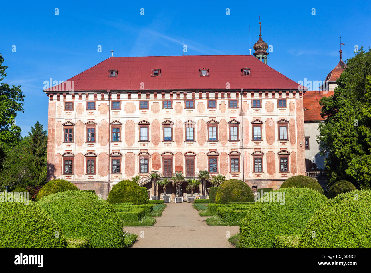 Barockschloss Schloss Libochovice Tschechien, Europa Stockfoto