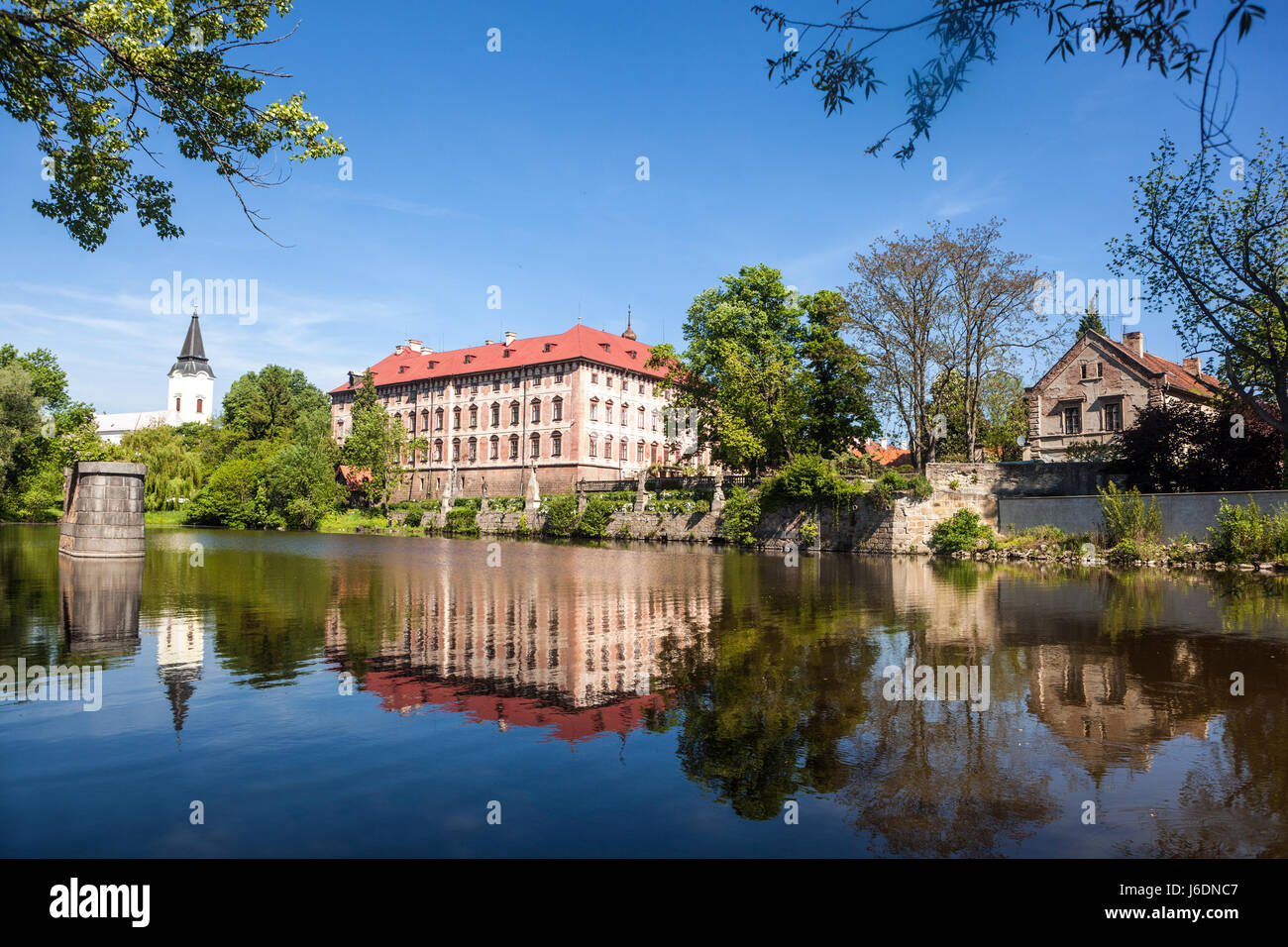 Barockschloss Schloss Libochovice, Tschechische Republik, Europa Stockfoto