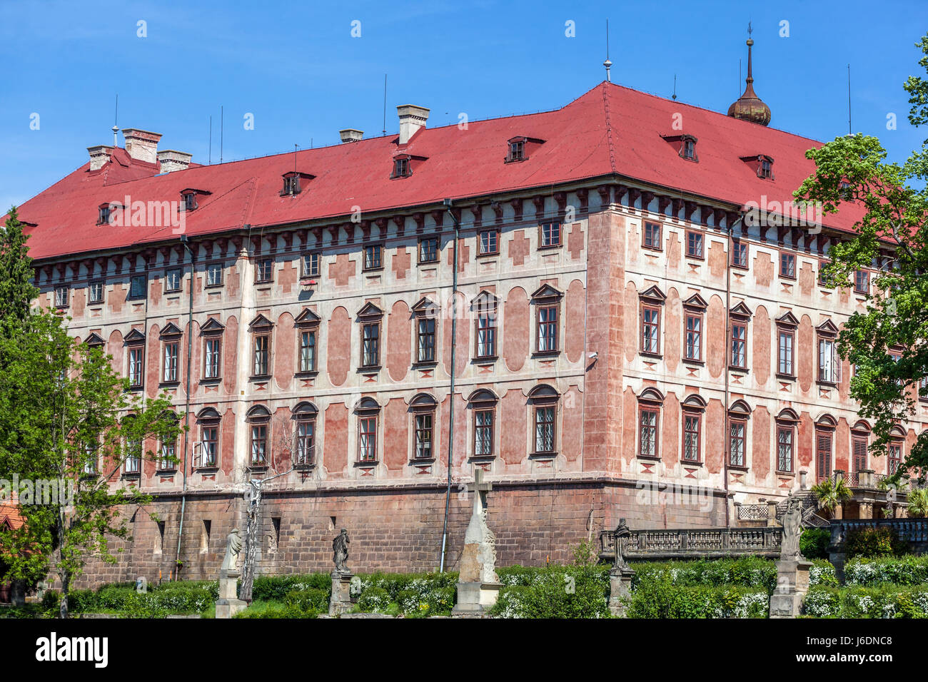 Barock-Schloss Libochovice, Nord-Böhmen, Tschechische Republik, Europa Stockfoto