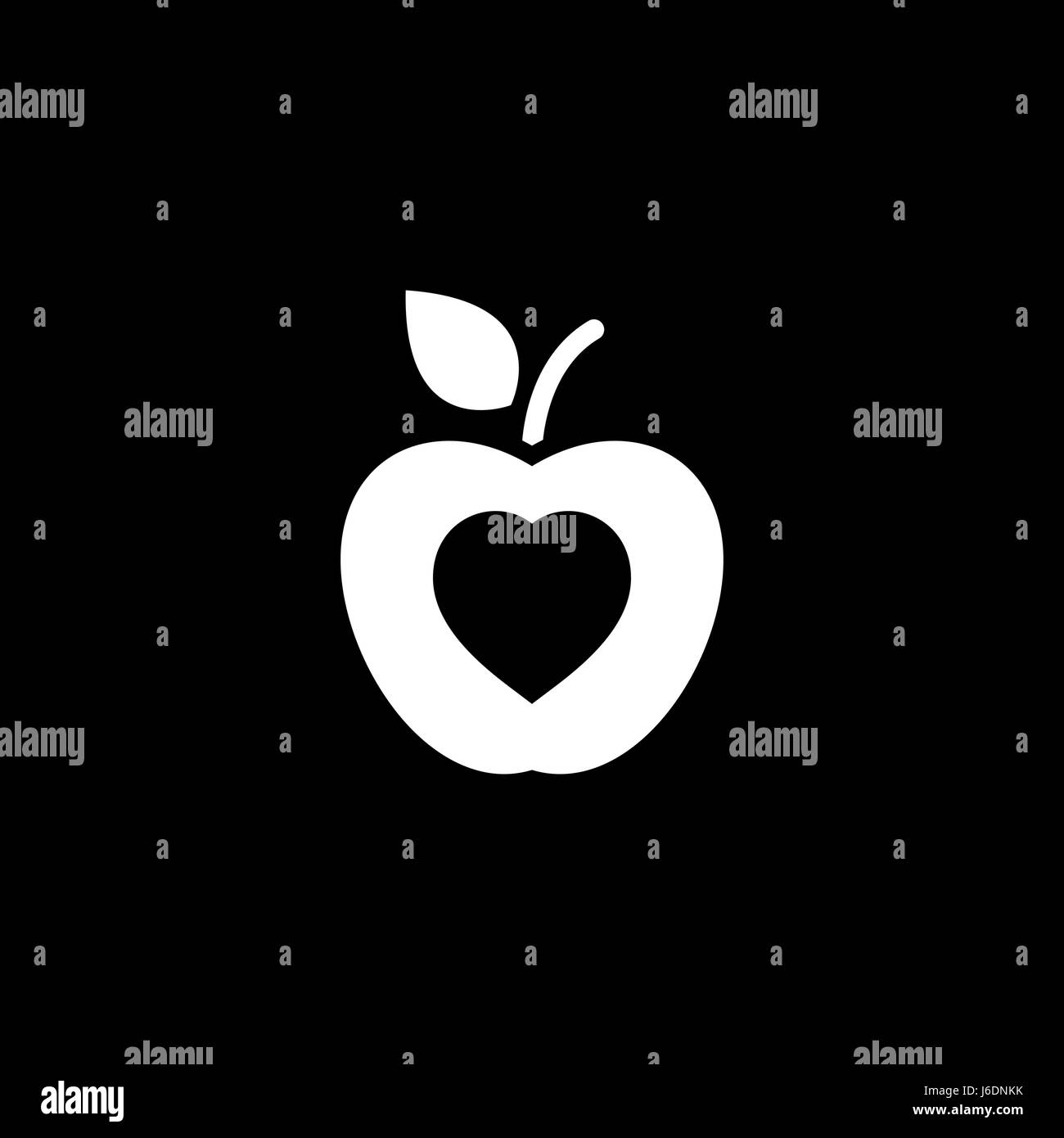 Gesund essen-Symbol. Flaches Design. Isolierte Darstellung. Stock Vektor