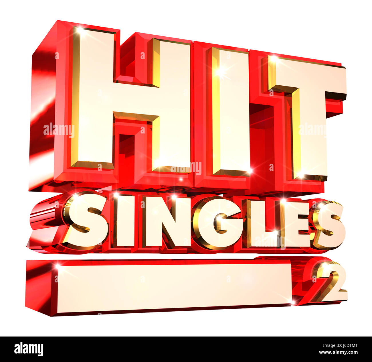 3D Hit singles logo Stockfoto