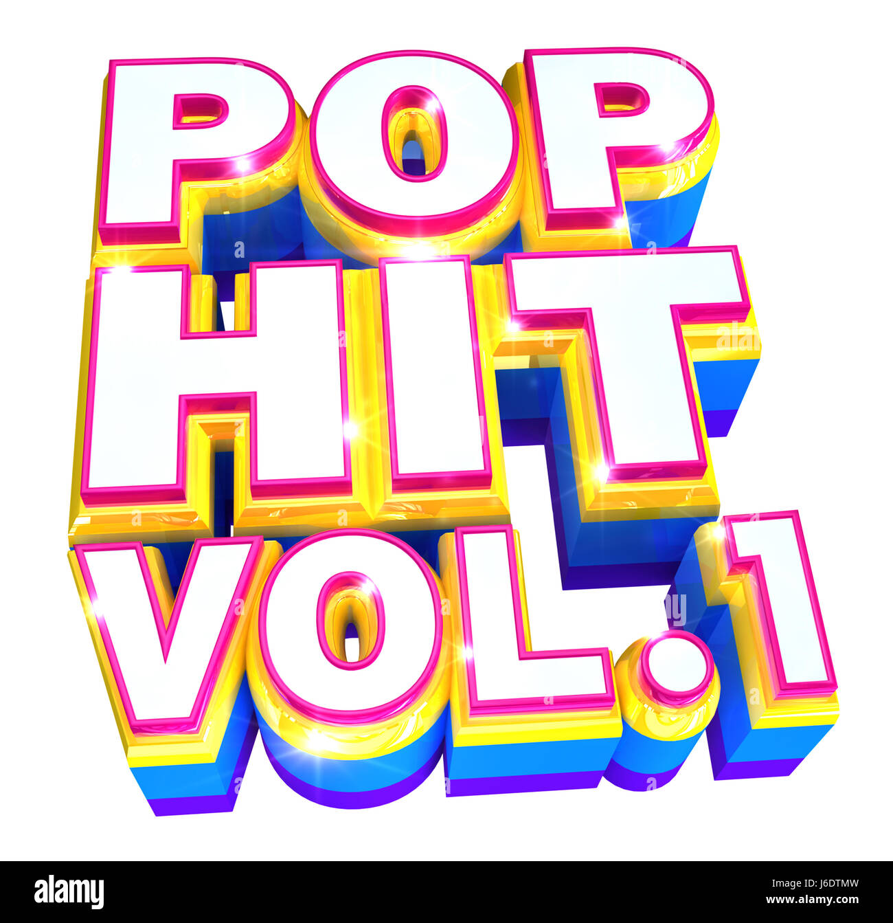 3D Pop hit Logo - Band 1 Stockfoto