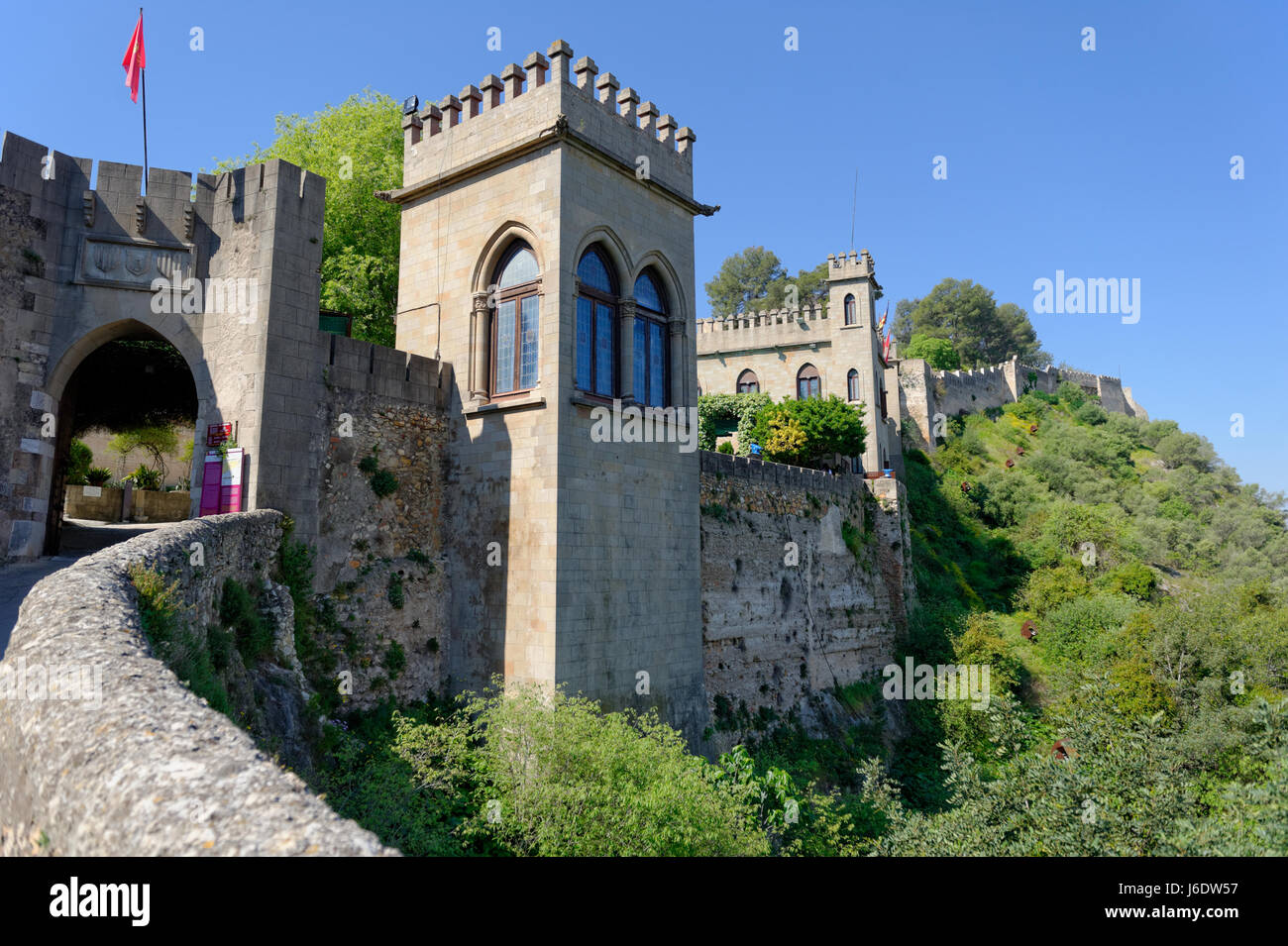 Burg von Xativa Spanien Stockfoto