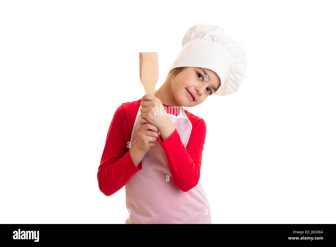 Kleines Mädchen Kochen Stockfoto