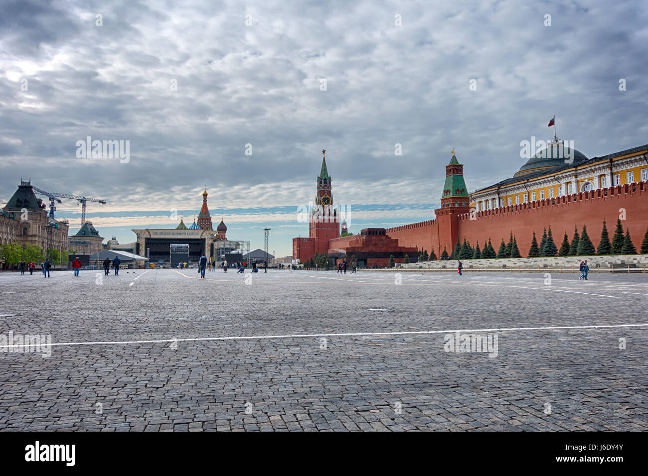 Rotes Quadrat launisch morgens - Moskau, Russland Stockfoto