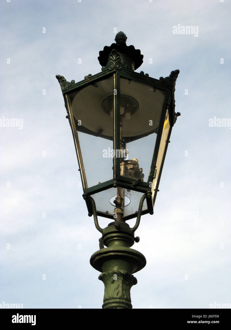 Objektstandort erschossen Twilight Laterne Shiner Lampe Koryphäe Farbbild Stockfoto